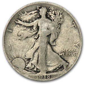 1918 Walking Liberty Half Dollar Good 1918 Walking Liberty Half Dollar Good
